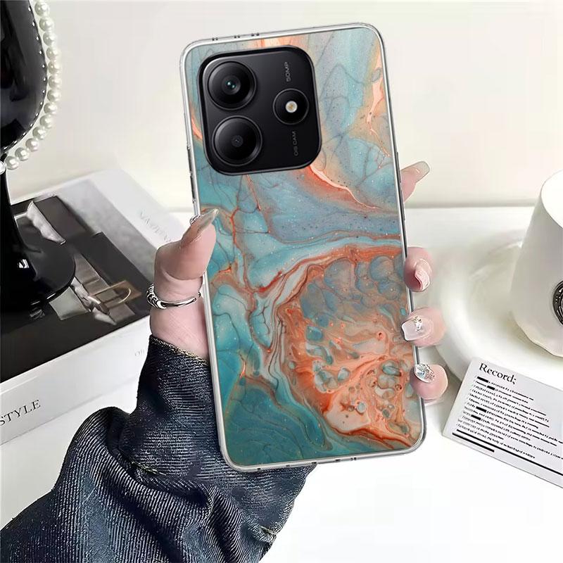 

Fashion Geometric Marble Soft Phone Case For Xiaomi Redmi Note 15 14 14S 13 12 Pro Plus 12S 11 11S 11E 10 10S 11T 5G Fundas Coqu Redmi Note 11 Pro 4G