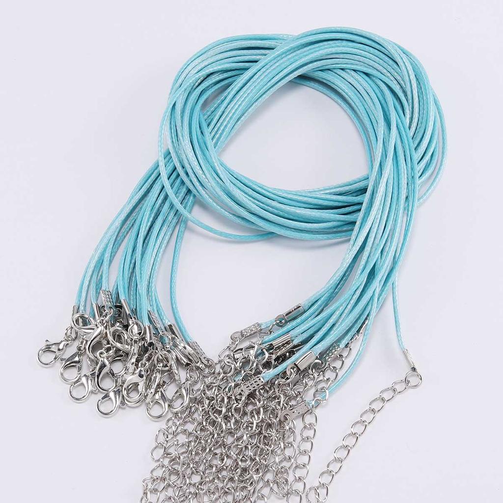 10Pcs 1.5/2mm Fauxs Leather Handmade Adjustable Braided Rope Pendant Charm DIY Findings Lobster Clasp String Cord Jewelry Making