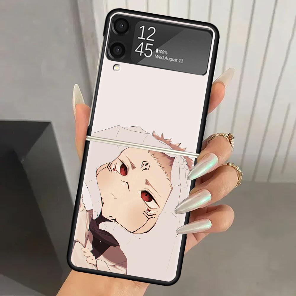 Kaisen J-Jujutsu Cute Hard PC Back Phone Case for Samsung Galaxy ZFlip 7 6 5 Z Flip 4 ZFlip6 Z Flip7 5G ZFlip4 Flip3 Zflip5 Cove