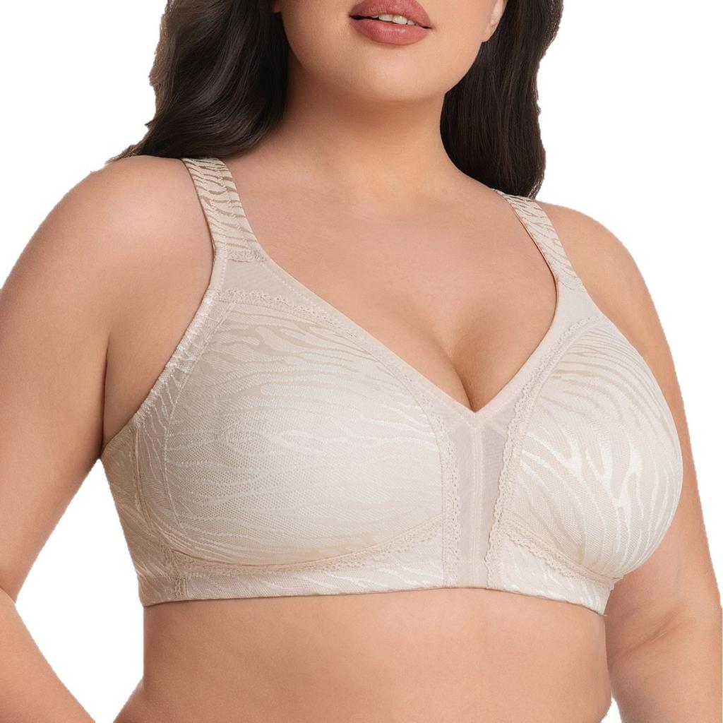 Plus Size European and American Large Size Bra Breathable Mesh Yarn Collection Sub-breasts Large Chest Support Underwear Spot Wholesale