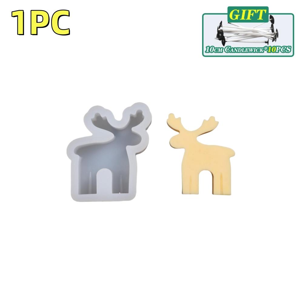 1-5PCS Christmas Silicone Candle Mold DIY Handmade Aromatherapy Molds Baking Resin Soap Decorative Ornament Tools for Home Decor