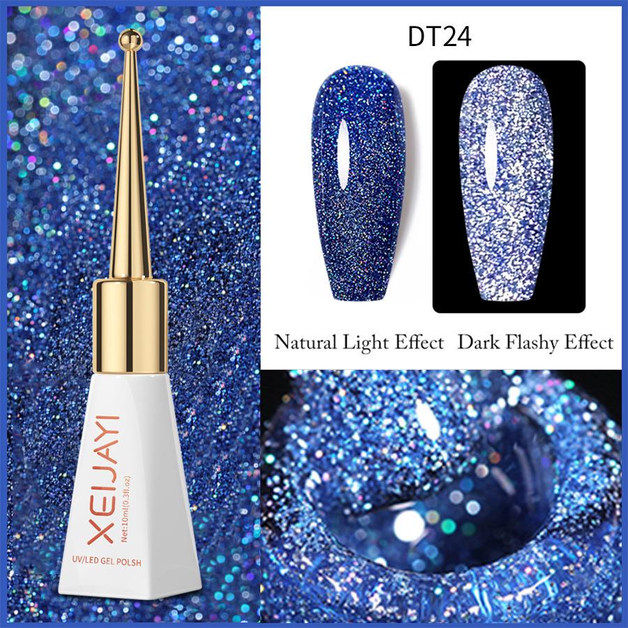 Multicolor Holographic Glitter Gel Polish Intense Sparkle 3D Diamond Shimmer Metallic Flash UV/LED Cured