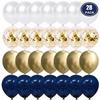 28pcs/set Night Blue Gold Latex Balloons Metallic Confetti Wedding Happy Birthday Baby Shower Halloween Party House Decorations 5