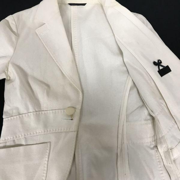 Paul Smith Black Linen Blend Jacket & Pleated Skirt Early Summer Suit Women’s M-L White(USED)