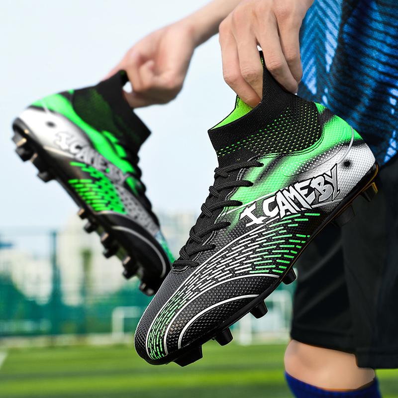 31-48 Große Fußballschuhe für Herren mit langen Nägeln, rutschfest, verschleißfest, TPR, künstliche Corthiro, Outdoor-Fußballschuhe für Jugendliche