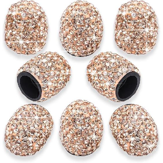 4PCS Bling Crystal Diamond Tire Stem Valve Caps, Dustproof Car Wheel Tire Valve Caps Universal Tire Valve Stem Covers for Cars, SUV, Trucks, Bikes,