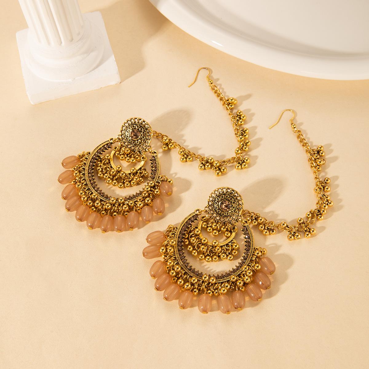 

Серьги с кисточками из бисера для женщин, полые, в ретро-стиле, с подчеркнутой индивидуальностью, украшения в богемном стиле в подарок