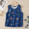 Women Floral Print Summer Casual Round Neck Sleeveless Tank Tops