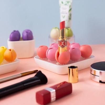 Support de rouge à lèvres en forme de bouton de fleur, organisateur de bureau pour pinceaux, support de pinceaux de maquillage en plastique, organisateur de salle de bain pour cosmétiques