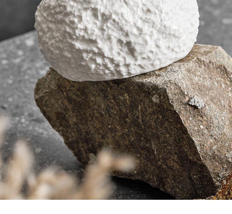 Rock Pattern Oval Dessert Bowl for High-End Molecular Cuisine