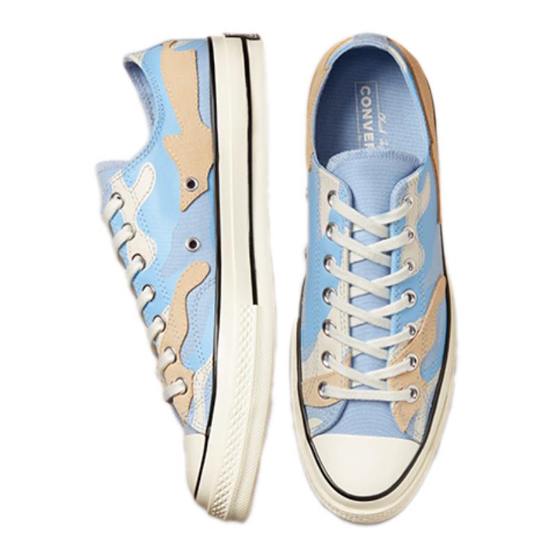 Converse 1970s Everyday Versatile Low-Top Canvas Shoes Unisex Off-White and Blue Color Blocking
