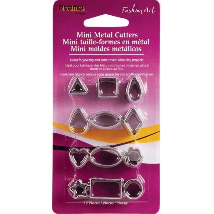 Emporte-pièce - Classique - Métal - Assortiment de 12 formes - Non compatible lave-vaisselle