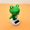 Cute Bobblehead Solar Powered Frog Solar Powered Shaking Head Dancing Car Ornament Animated Shaking Head Frog Car Decoration