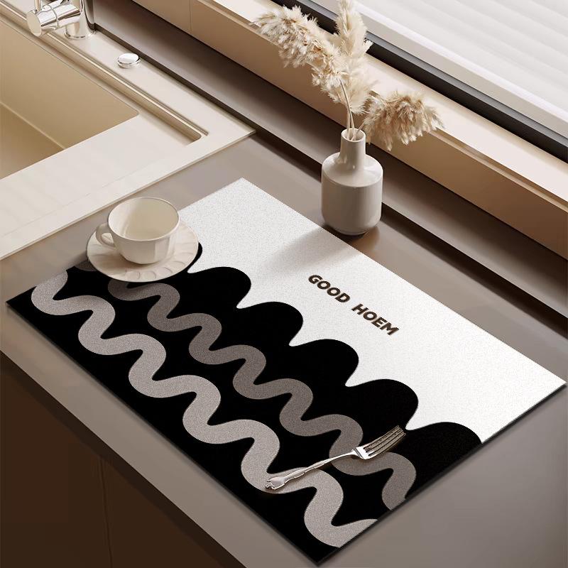 Melard Style Drain Pad Coffee Machine Special Water Absorbing Countertop Insulation Cup Kitchen Drainage Pads Home Decoration