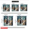 2pcs 2D Flat Printing Christmas Drapes Christmas Train4 Fabric Without Electricity Party Decorations Perfect for Aesthetic Room