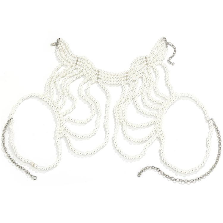 Elegant Faux Pearls Shoulder Necklace For Women Perfect For Pageants Proms Party Wedding Photo Props