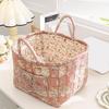 Vintage Floral Foldable Laundry Basket Large Capacity Fabric Storage Bin Handles