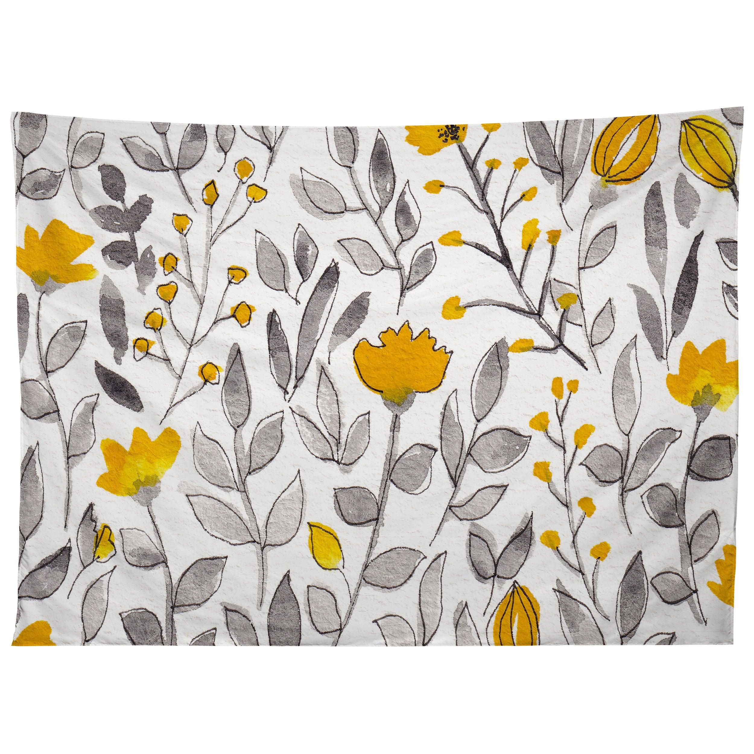 ORGANIC WATERCOLOR BOTANICALS2 tapestry 75x100