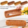 Hardness Rattan Wicker Woven Serving Baskets Household Handwoven Drain Chopstick Fork Spoon Holder 10 Styles