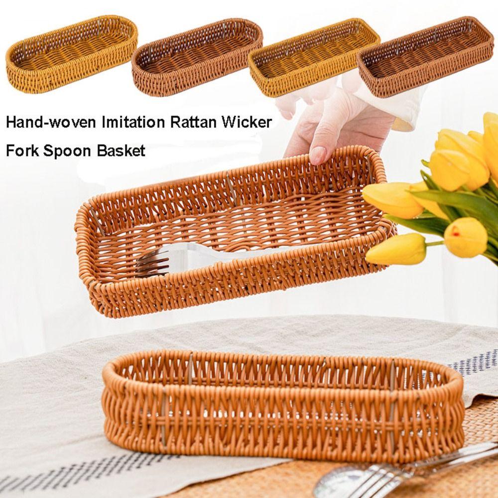 Panier Ménager à Pain Fruits Légumes Panier en Rotin Restaurant Service Table Présentoir