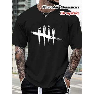 Camiseta Icónica con Logo del Juego Dead by Daylight para Hombre - Camiseta Casual de Manga Corta 100% Algodón con Estampado Icónico de DBD, Camiseta de Videojuegos con Cuello Redondo Adecuada para