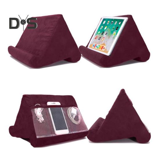 Szivacspárna, tablettartó, többszögű olvasóállvány, párnázott olvasópárna tablethez, mobiltelefonhoz, ágyhoz, kanapéhoz