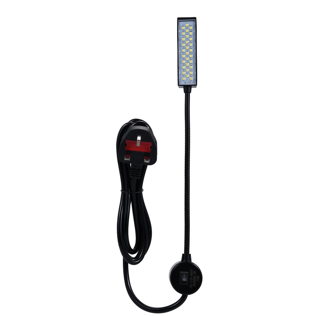 30LEDs Sewing Machine Lamp LED Light Fixture Fixed Base Flexible Bendable Tube for Housework