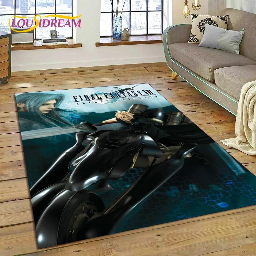 Final Fantasy Series Games Cartoon Rug Carpet for Living Room Bedroom Home Decor,Floor Mat Non-slip Decoration for Sofa Doormat