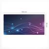 Vinyl Desk Mat with Print of Waves and Stars at Night 100x50 cm
