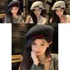 Charming Feminine White Beret Hat With Cute Bowknot Design Perfect For Every Outfit