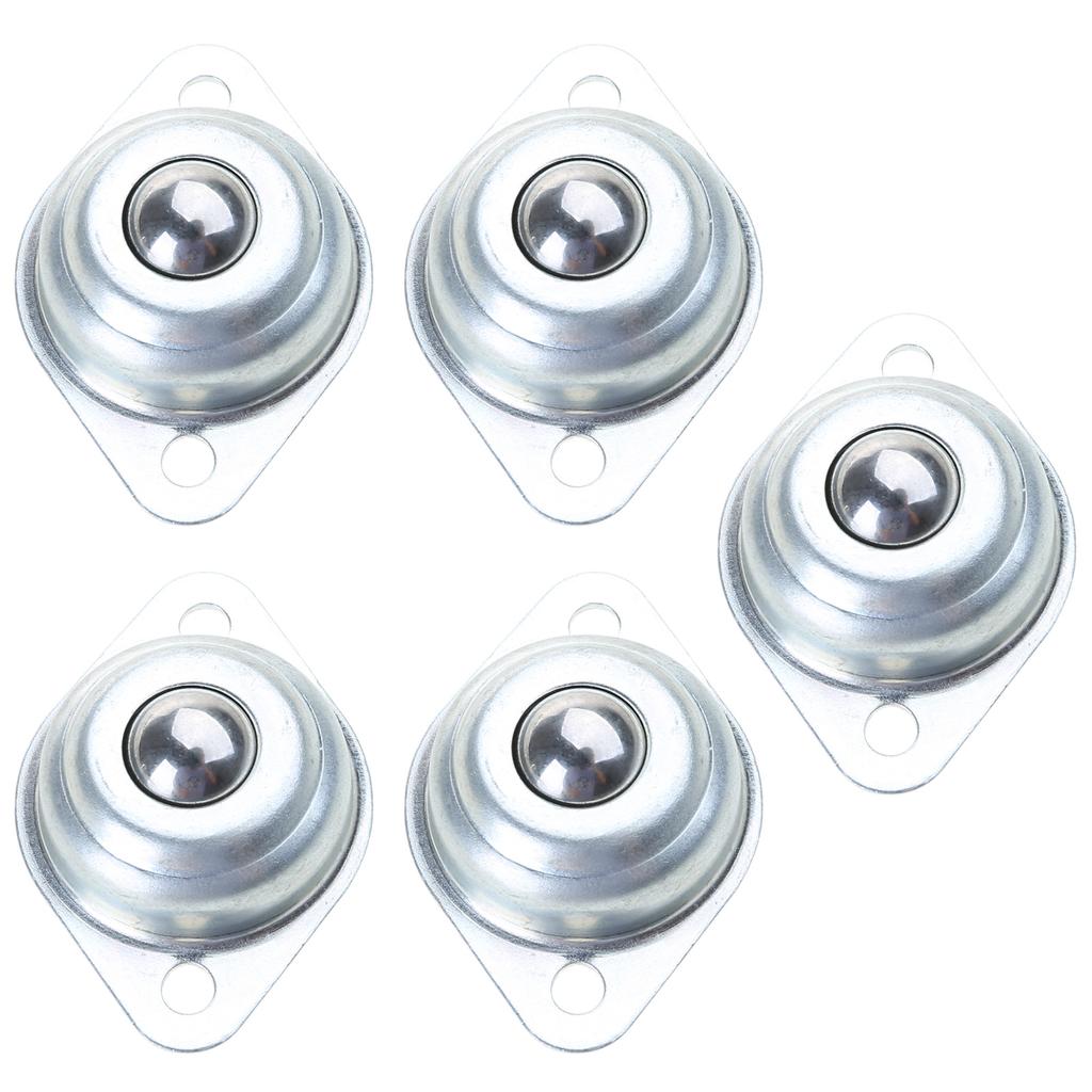 Pack Of 5 Mini Furniture Castors 15mm Round Ball Rollers Small Flat Furniture Rollers Upgrades for Home & Industrial Use