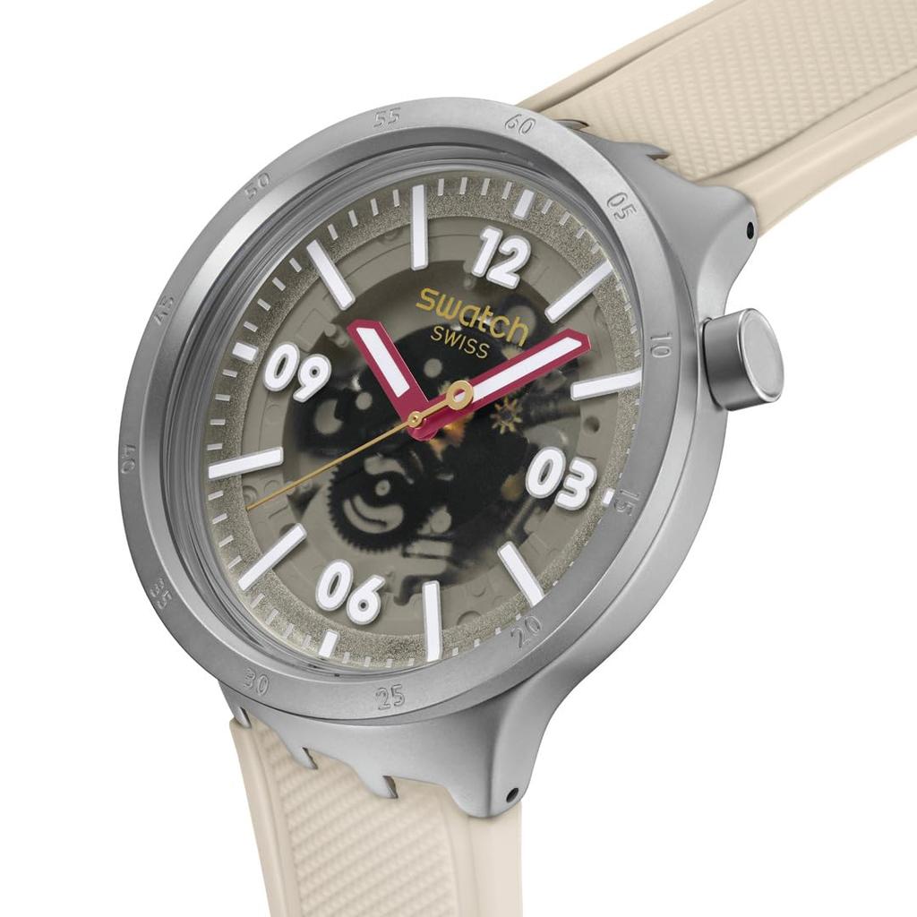 Swatch CONFIDENT MOMENT SB07S125 Beige Armbanduhr,