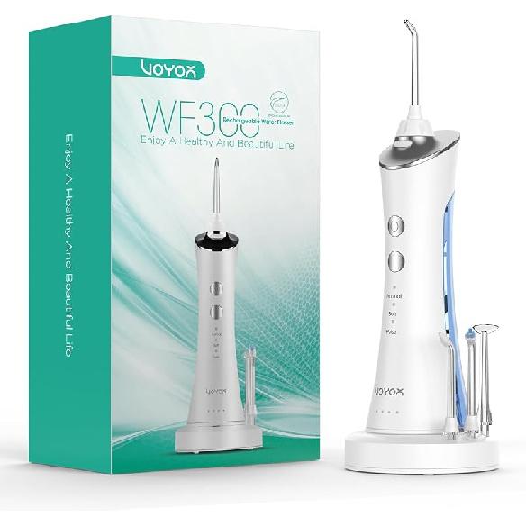 Water Dental Flosser for Teeth Cordless, Portable Oral Irrigator with 3 Modes 4 Tips, IPX7 Waterproof Rechargeable Electric Flosser for Teeth Deep синий