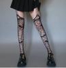 Women'S Spider Fishnet Stocking Sexy Hollow Garter Bat Dark Gothic Mesh Leggings Lolita Jk Tights Halloween Cosplay Pantyhose