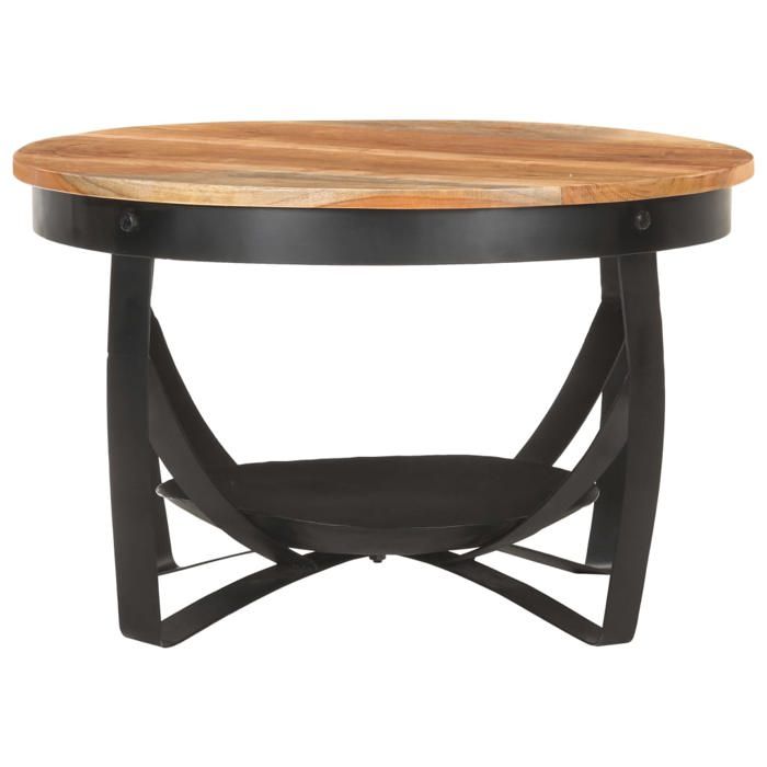 VidaXL Table basse Ø68x43 cm Bois d'acacia solide