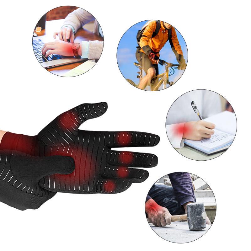 In Stock Copper Fiber Anti-Slip Full Finger Sports Gloves