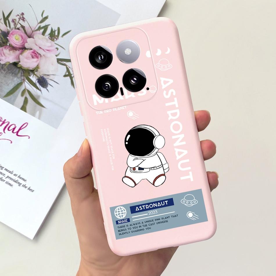 For Xiaomi 14 Phone Case Xiaomi Mi 14 5G Mi14 2024 Cute Cat Cartoon Jelly Silicon Soft Protective Back Cover