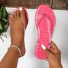 Fashion 2025 New Summer Gold Plaid Fashion Slippers for Women with Transparent Clip Toes Simplest Beach Shoes Flip Flops for Women