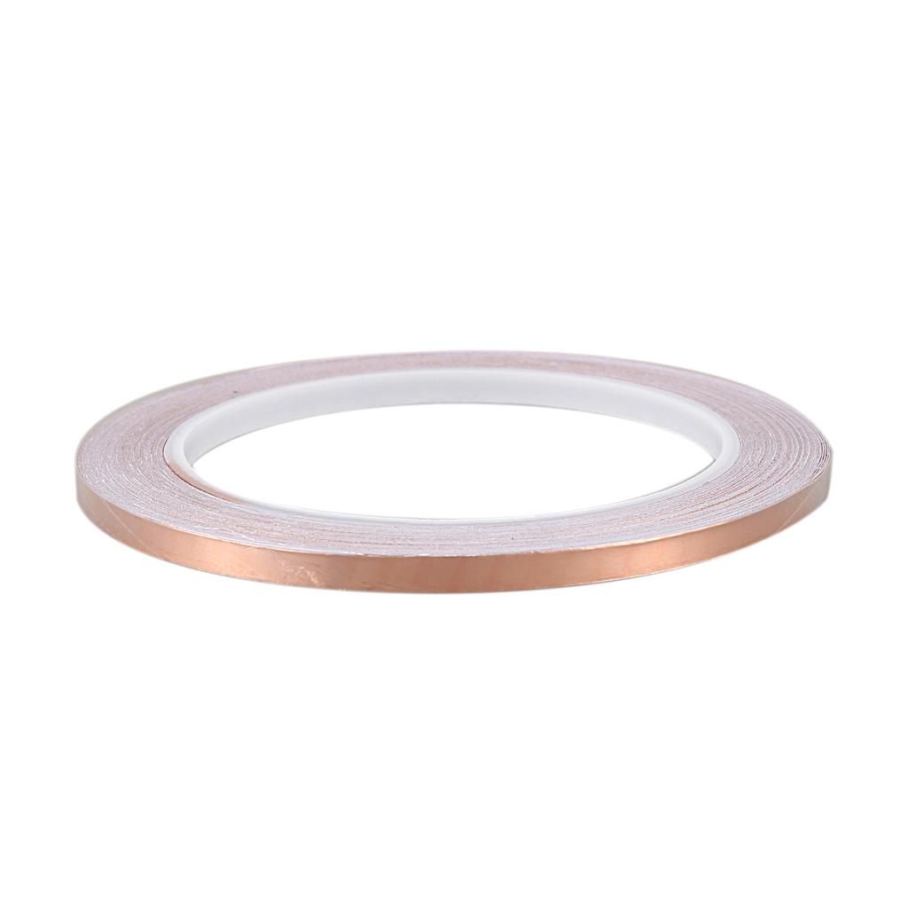 ABBY-3Pcs 20 Meters Single Side Conductive Copper Foil Tape Strip Adhesive Emi Shielding Heat Resist Tape(4Mm/5Mm/6Mm)