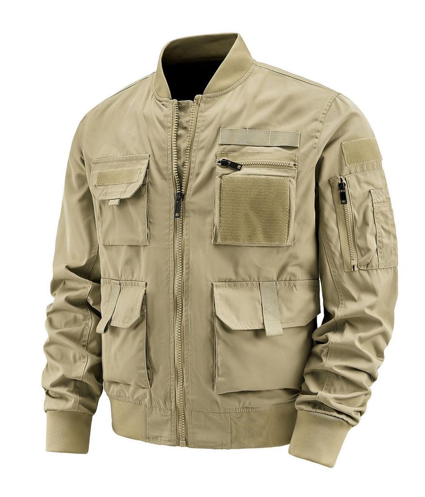 Multi-Pocket Waterproof Mountain-Style Windbreaker for Outdoor Camping