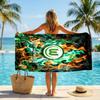 VfL Wolfsburg FC stampa Asciugamano da Spiaggia Quick Dry Microfibra Assorbente Portatile da Viaggio Asciugamano da Nuoto
