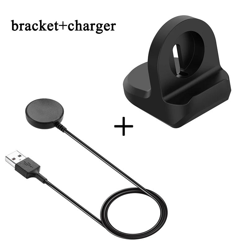 USB Charger Cable For Samsung Galaxy Watch 3 4 Classic Active 2 Universal Smartwatch Charging Holder Dock Bracket Non-slip Base