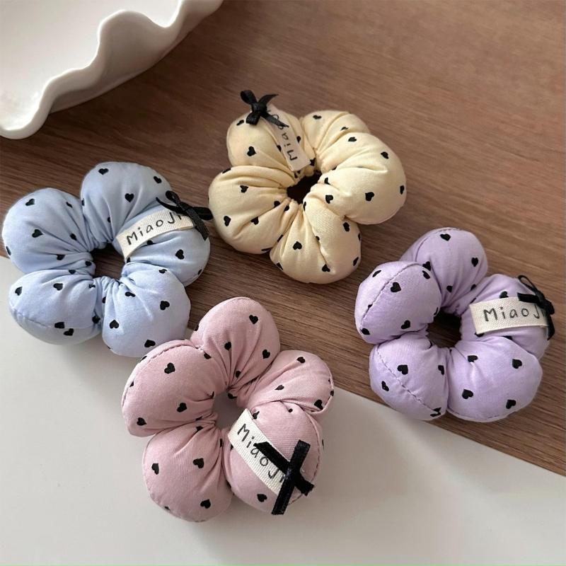 Fashionable Bows Hair Ties Korean Hair Elastics Soft and Stretchy Scrunchies Elegant Hairpieces for Everyday Use