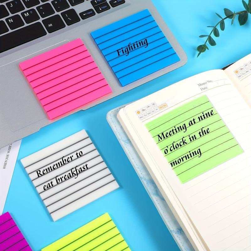 

6 шт. по 300 листов 3 X 3 дюйма прозрачные листки для заметок 6 цветов водонепроницаемые клейкие блоки прозрачные липкие заметки 6pcs разноцветный