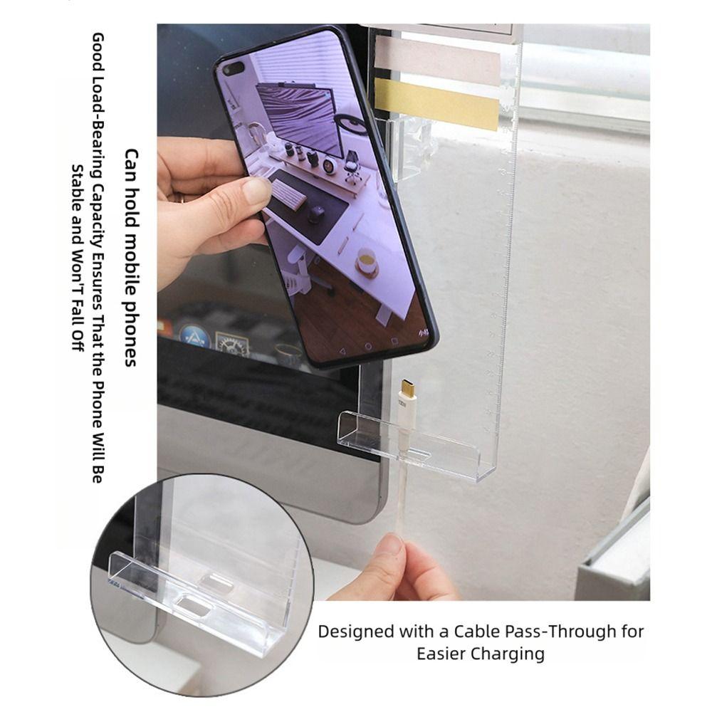 Multi-functional Transparent Monitor Memo Board With Clip Stable Computer Display Message Board Office Desk Note Board