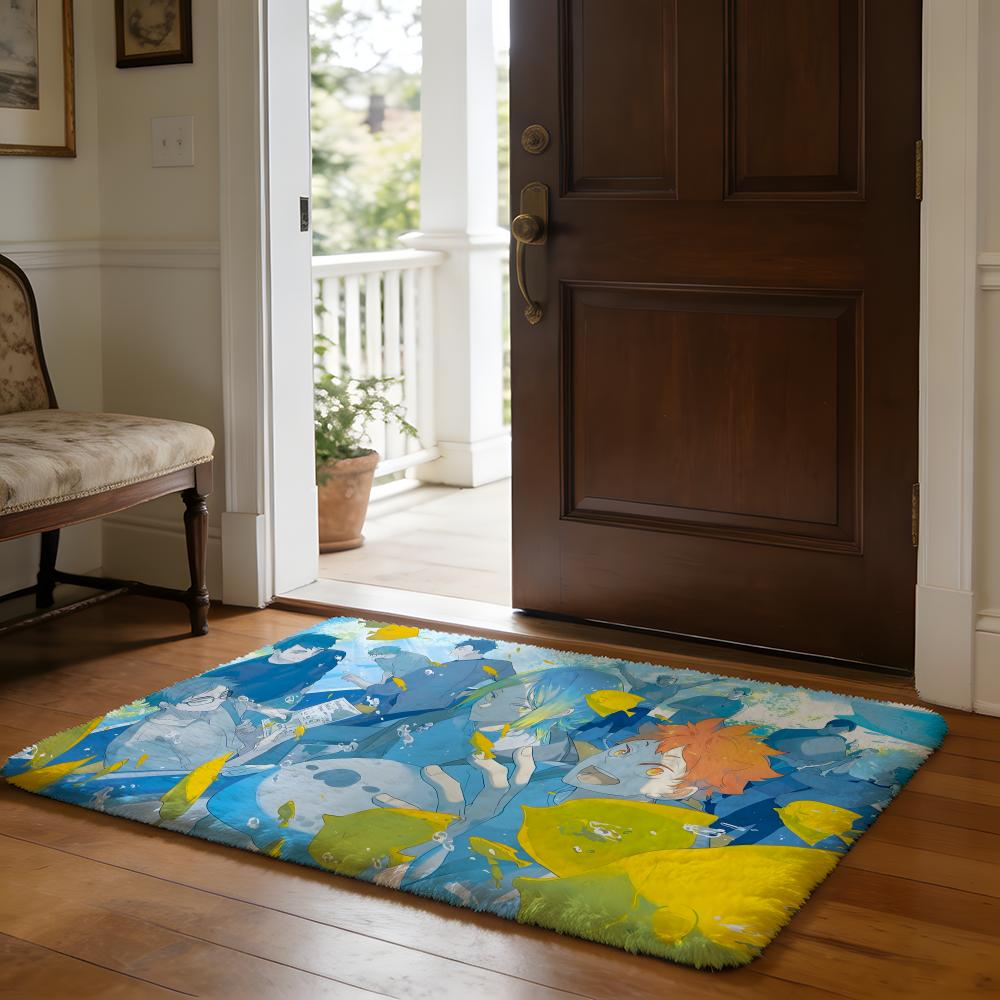 Anime Cool HHaikyuU Floor Mat Soft Flannel Absorbent Mat Non-Slip Rug Home Bedroom Bathroom