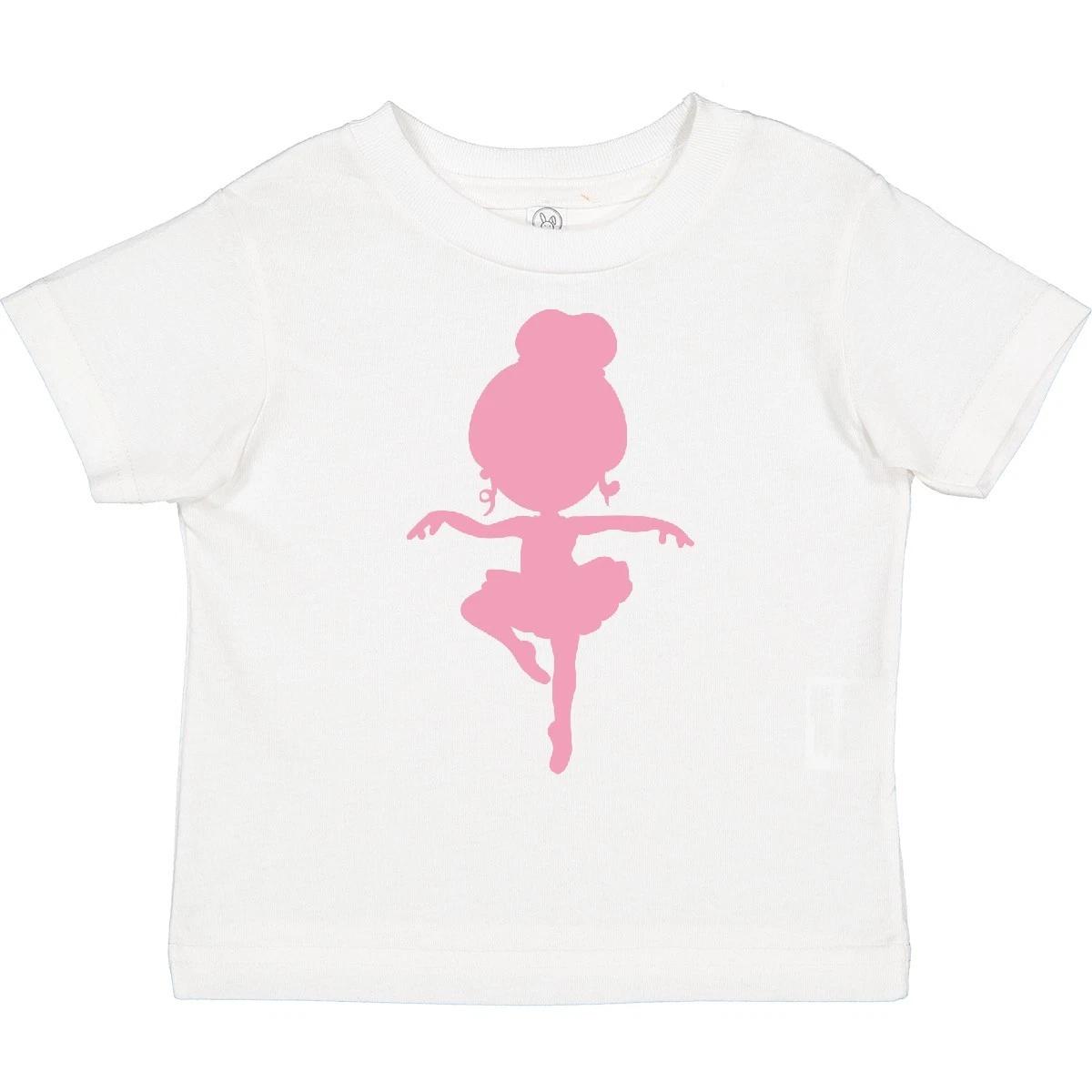 Inktastic Dancing Ballerina Toddler T-Shirt Silhouette Girl Dancer Tutu Cute Kid 130