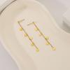 Light Luxury Simple Love Heart Long Fringed Earrings Personalized Fashion Niche Stud Earrings