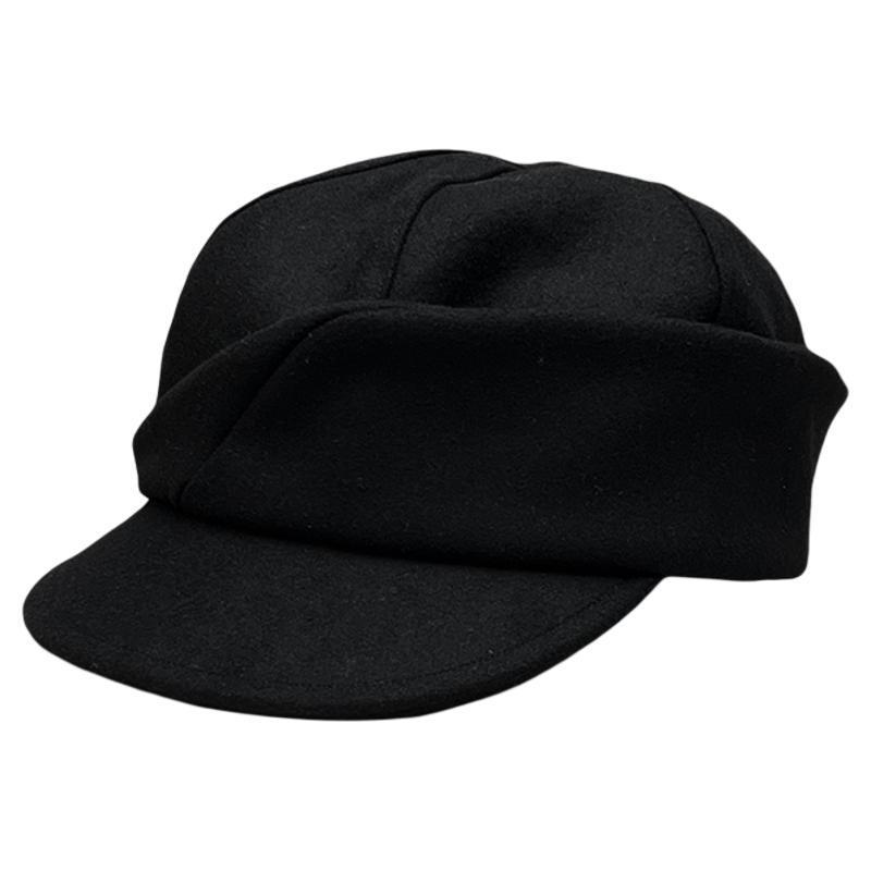 High-Density Wool Felt Flat Newsboy Cap - Warm and Stylish Beret with Imitation Irregular Design