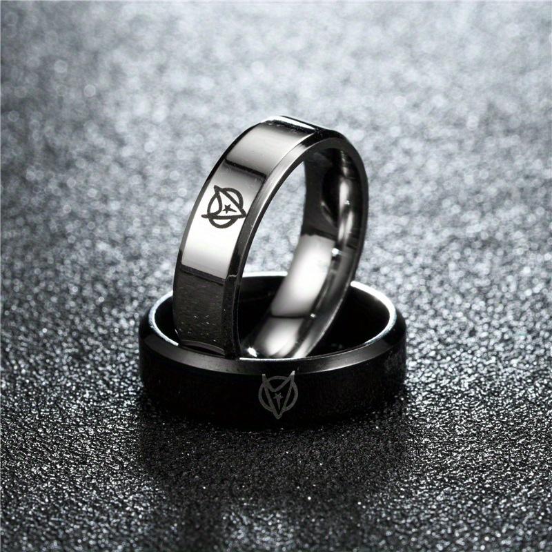 1Pc Fashionable, Fashionable, Versatile and Minimalist Design Titanium Steel Ring, Suitable for Men and Women To Wear